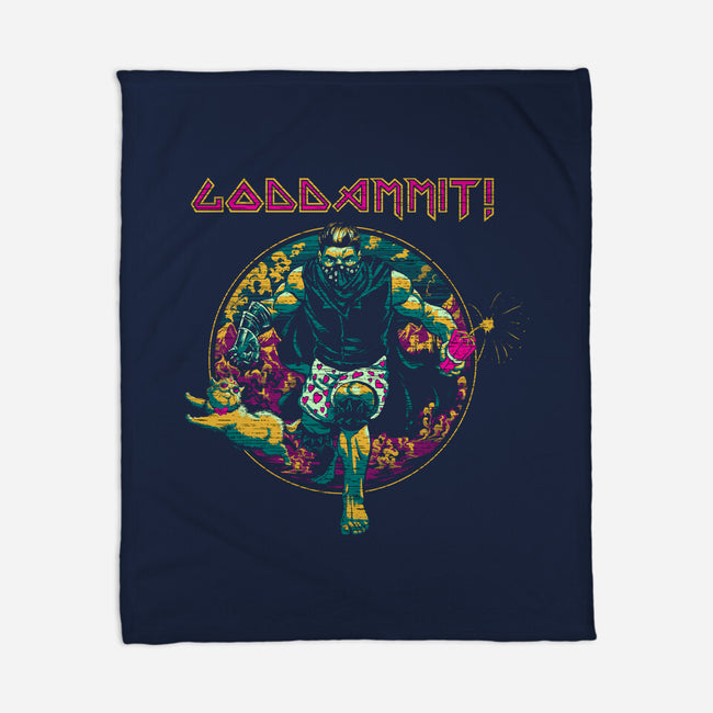 God Dammit-None-Fleece-Blanket-TeeTwist