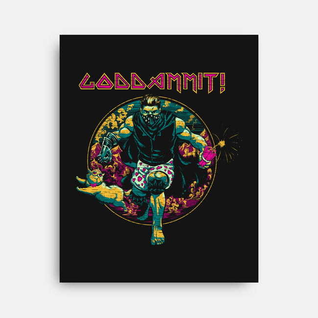 God Dammit-None-Stretched-Canvas-TeeTwist