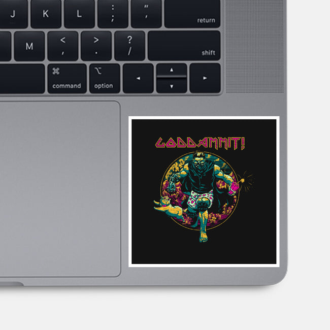 God Dammit-None-Glossy-Sticker-TeeTwist