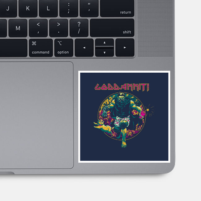 God Dammit-None-Glossy-Sticker-TeeTwist