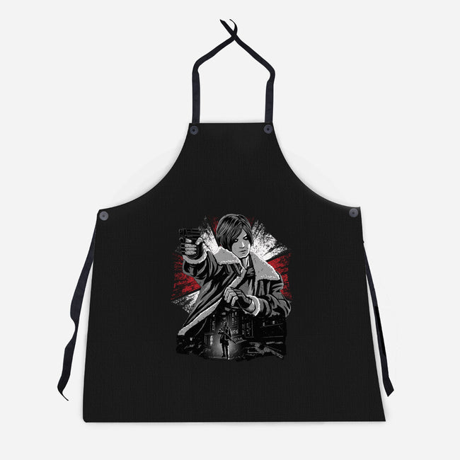 Cop Zombie Hunter-Unisex-Kitchen-Apron-rmatix