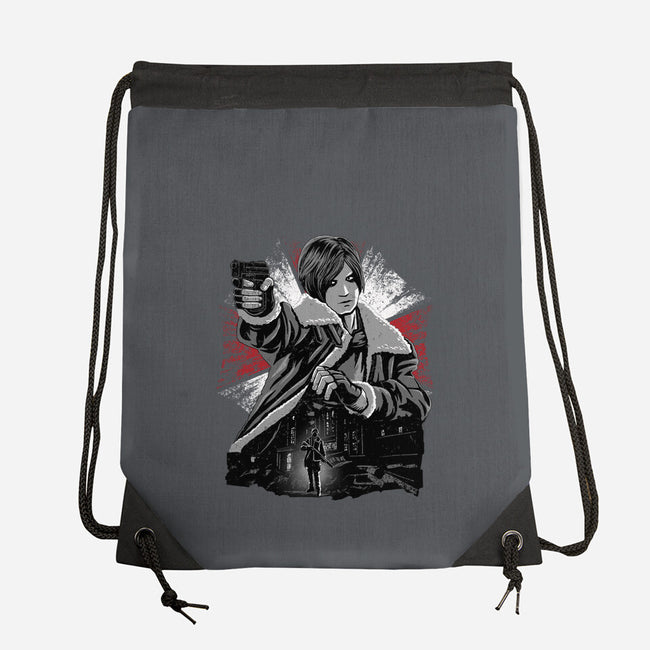 Cop Zombie Hunter-None-Drawstring-Bag-rmatix