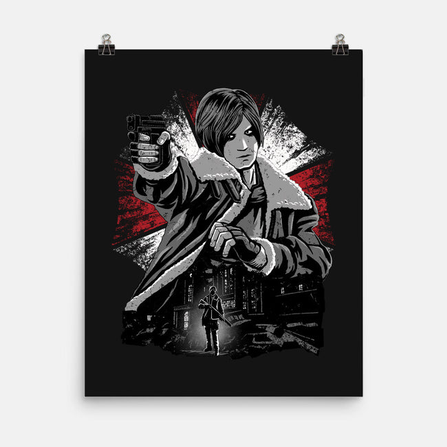 Cop Zombie Hunter-None-Matte-Poster-rmatix