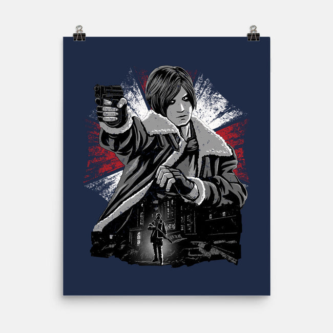 Cop Zombie Hunter-None-Matte-Poster-rmatix