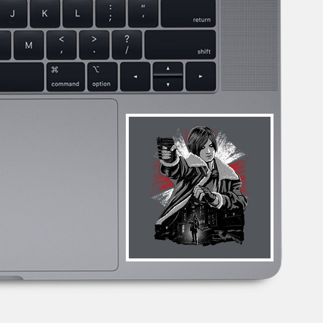 Cop Zombie Hunter-None-Glossy-Sticker-rmatix
