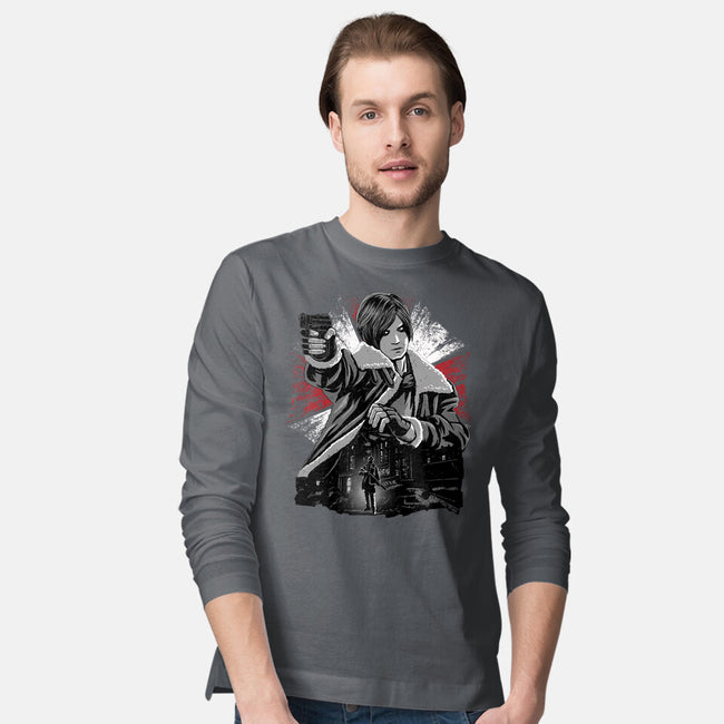 Cop Zombie Hunter-Mens-Long Sleeved-Tee-rmatix