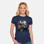 Cop Zombie Hunter-Womens-Fitted-Tee-rmatix