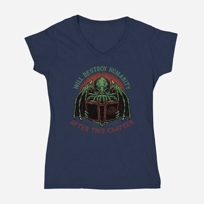 After This Chapter-Womens-V-Neck-Tee-glitchygorilla