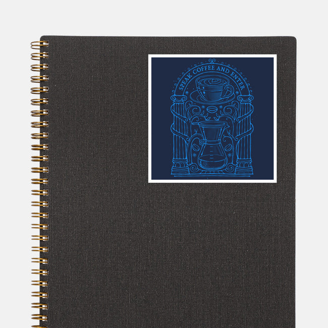 Speak Coffee And Enter-None-Glossy-Sticker-glitchygorilla