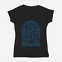 Speak Coffee And Enter-Womens-V-Neck-Tee-glitchygorilla