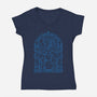 Speak Coffee And Enter-Womens-V-Neck-Tee-glitchygorilla
