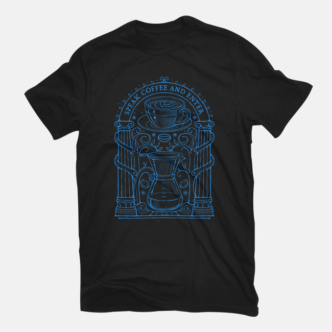 Speak Coffee And Enter-Unisex-Basic-Tee-glitchygorilla