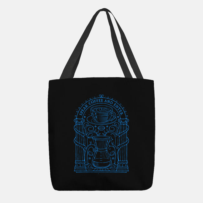 Speak Coffee And Enter-None-Basic Tote-Bag-glitchygorilla
