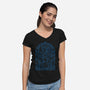 Speak Coffee And Enter-Womens-V-Neck-Tee-glitchygorilla