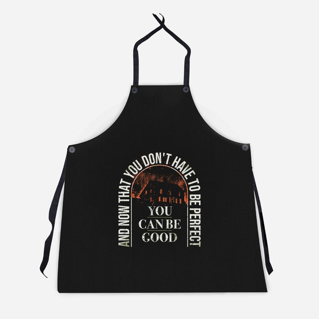 You Can Be Good-Unisex-Kitchen-Apron-rocketman_art