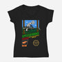 Speederbike-Womens-V-Neck-Tee-Wheels