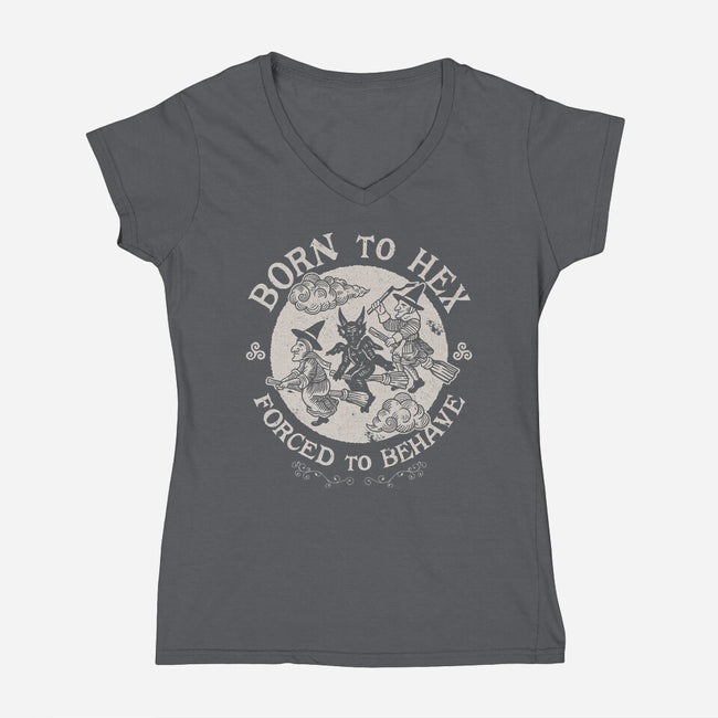 Born To Hex-Womens-V-Neck-Tee-Nemons