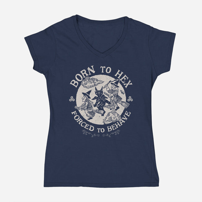 Born To Hex-Womens-V-Neck-Tee-Nemons