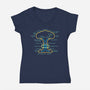 Wasteland Underground Map-Womens-V-Neck-Tee-rocketman_art