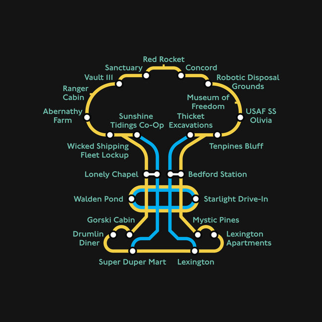 Wasteland Underground Map-None-Basic Tote-Bag-rocketman_art
