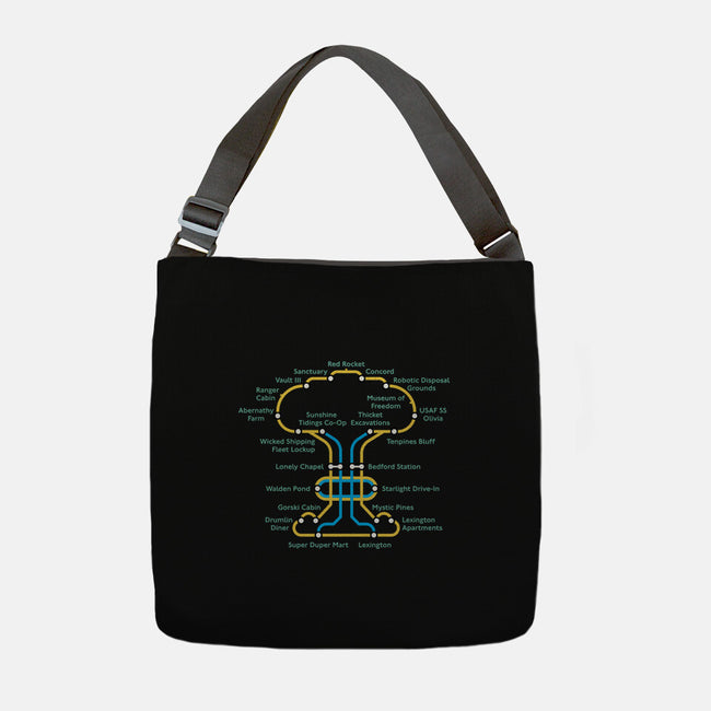 Wasteland Underground Map-None-Adjustable Tote-Bag-rocketman_art