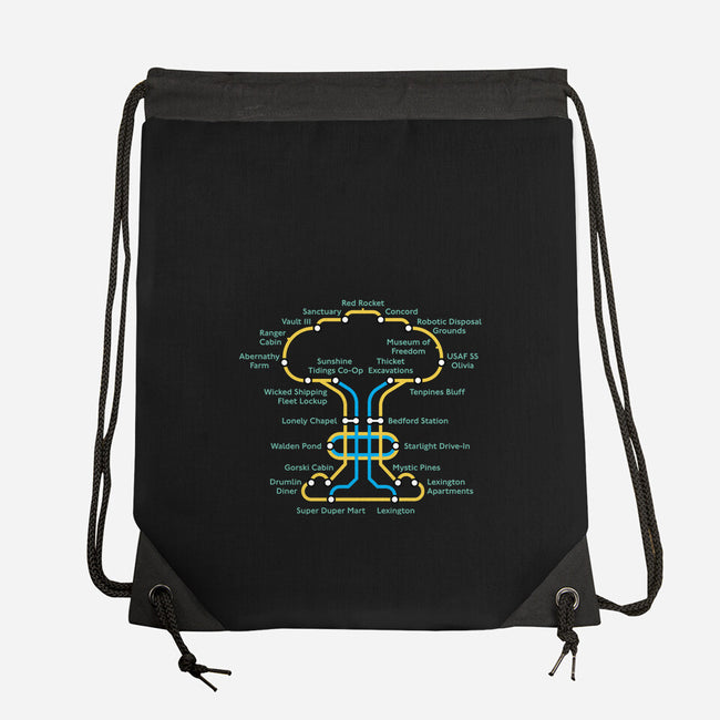 Wasteland Underground Map-None-Drawstring-Bag-rocketman_art