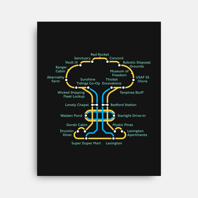 Wasteland Underground Map-None-Stretched-Canvas-rocketman_art