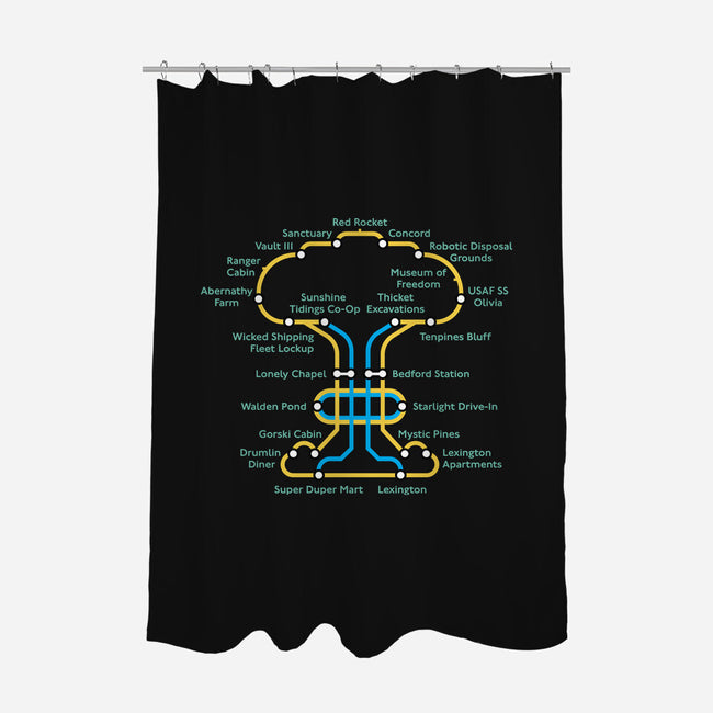 Wasteland Underground Map-None-Polyester-Shower Curtain-rocketman_art