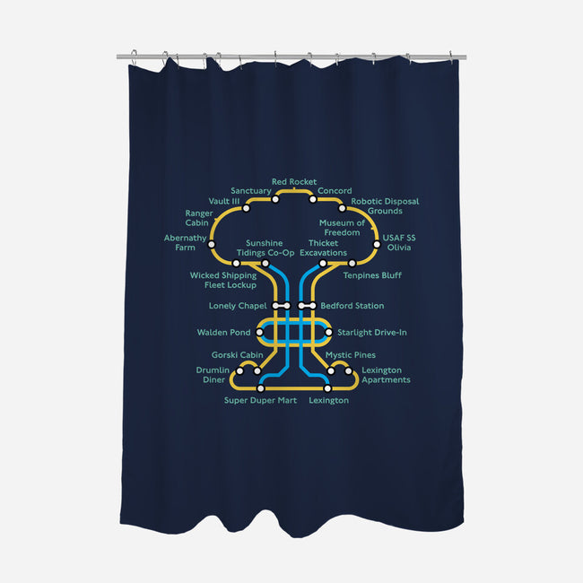 Wasteland Underground Map-None-Polyester-Shower Curtain-rocketman_art