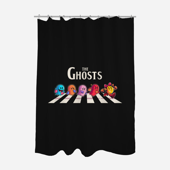 The Ghosts Pac-None-Polyester-Shower Curtain-2DFeer