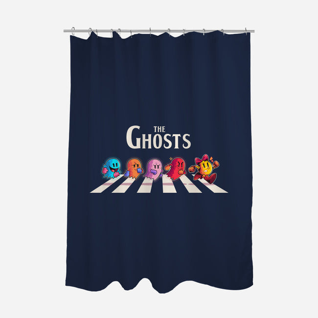The Ghosts Pac-None-Polyester-Shower Curtain-2DFeer