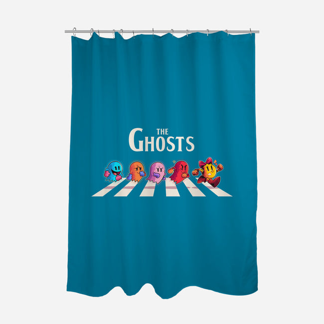The Ghosts Pac-None-Polyester-Shower Curtain-2DFeer