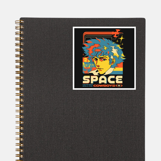 Space Cowboys Live On Mars-None-Glossy-Sticker-ilustrata