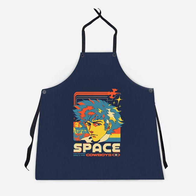 Space Cowboys Live On Mars-Unisex-Kitchen-Apron-ilustrata