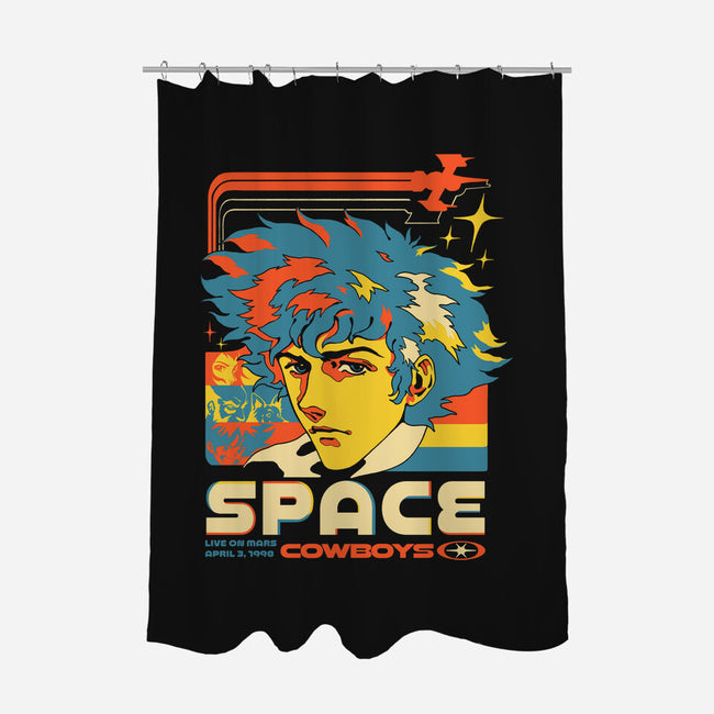 Space Cowboys Live On Mars-None-Polyester-Shower Curtain-ilustrata