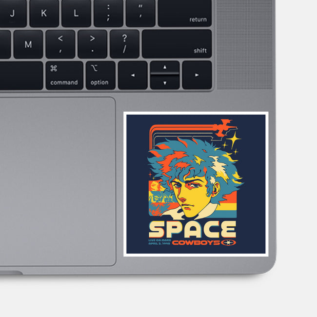 Space Cowboys Live On Mars-None-Glossy-Sticker-ilustrata