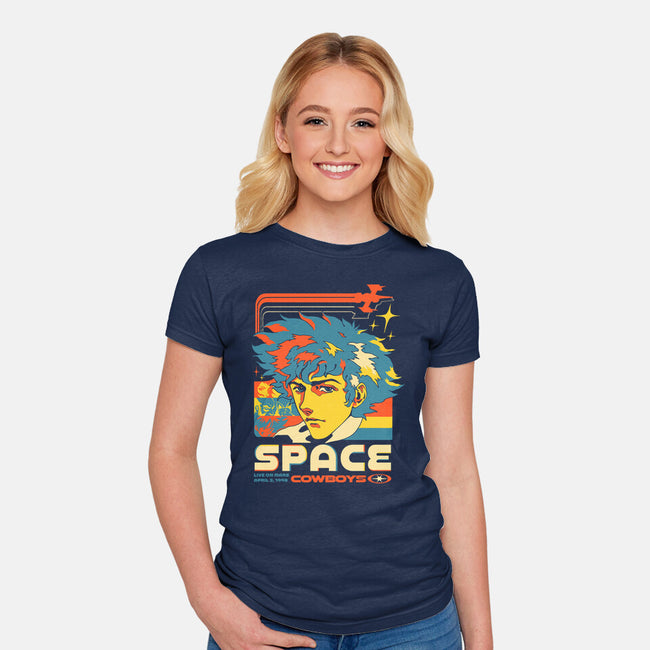 Space Cowboys Live On Mars-Womens-Fitted-Tee-ilustrata