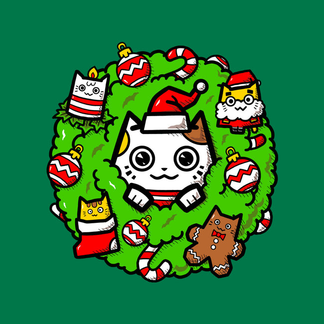 Catmas Holiday Wreath-None-Glossy-Sticker-bloomgrace28