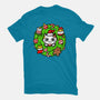 Catmas Holiday Wreath-Mens-Basic-Tee-bloomgrace28