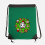 Catmas Holiday Wreath-None-Drawstring-Bag-bloomgrace28