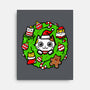 Catmas Holiday Wreath-None-Stretched-Canvas-bloomgrace28
