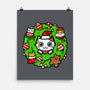 Catmas Holiday Wreath-None-Matte-Poster-bloomgrace28