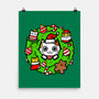 Catmas Holiday Wreath-None-Matte-Poster-bloomgrace28