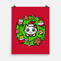 Catmas Holiday Wreath-None-Matte-Poster-bloomgrace28