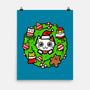 Catmas Holiday Wreath-None-Matte-Poster-bloomgrace28