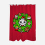 Catmas Holiday Wreath-None-Polyester-Shower Curtain-bloomgrace28
