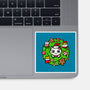 Catmas Holiday Wreath-None-Glossy-Sticker-bloomgrace28
