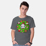 Catmas Holiday Wreath-Mens-Basic-Tee-bloomgrace28