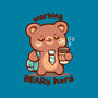 Working Beary Hard-None-Glossy-Sticker-TechraNova