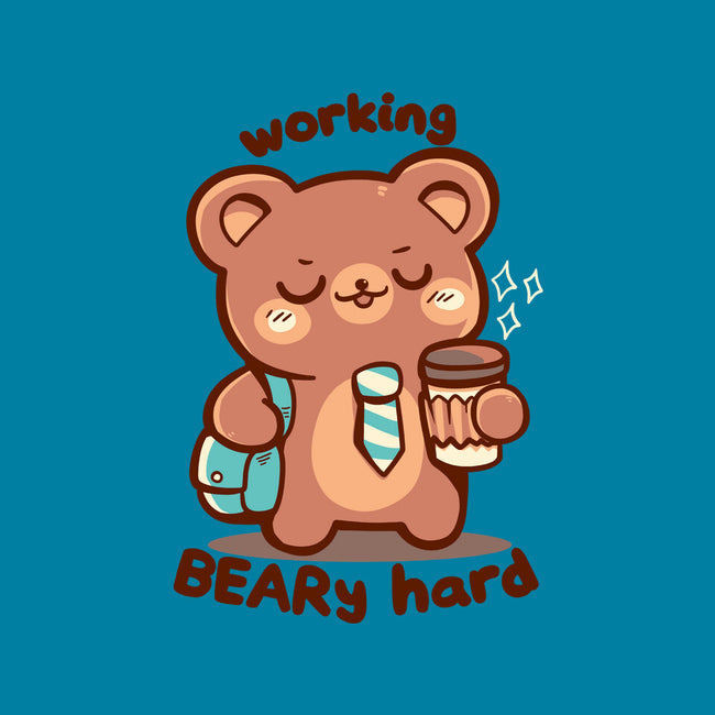 Working Beary Hard-None-Polyester-Shower Curtain-TechraNova